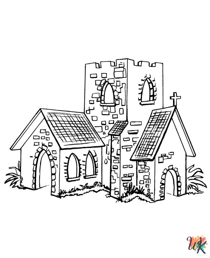 preschool Church coloring pages