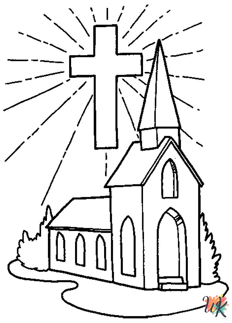 coloring pages for kids Church