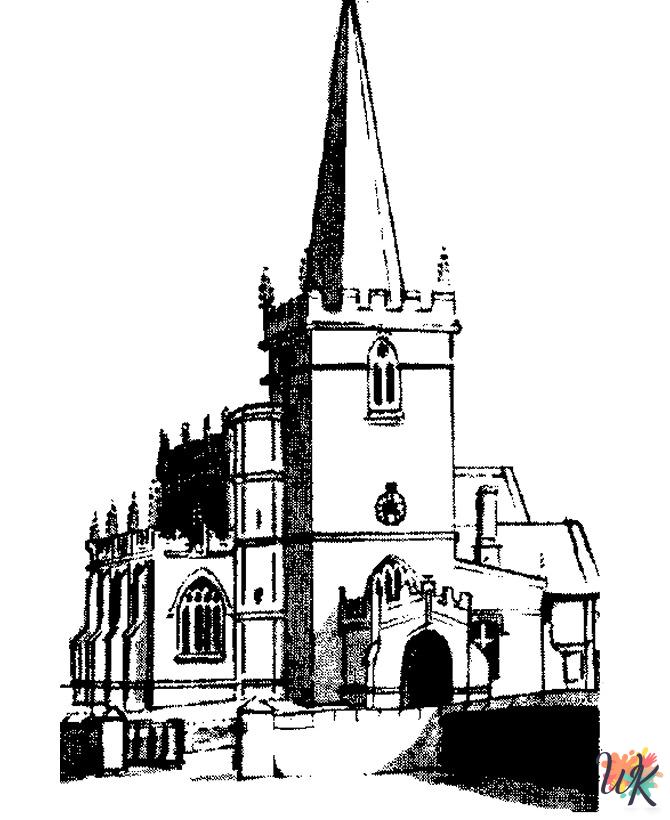 hard Church coloring pages