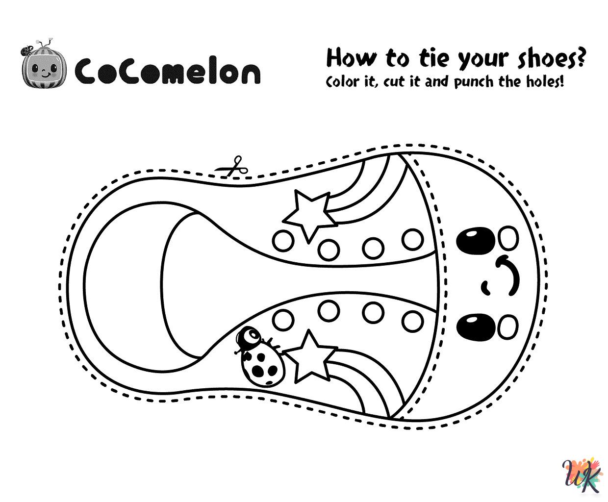 easy Cocomelon coloring pages