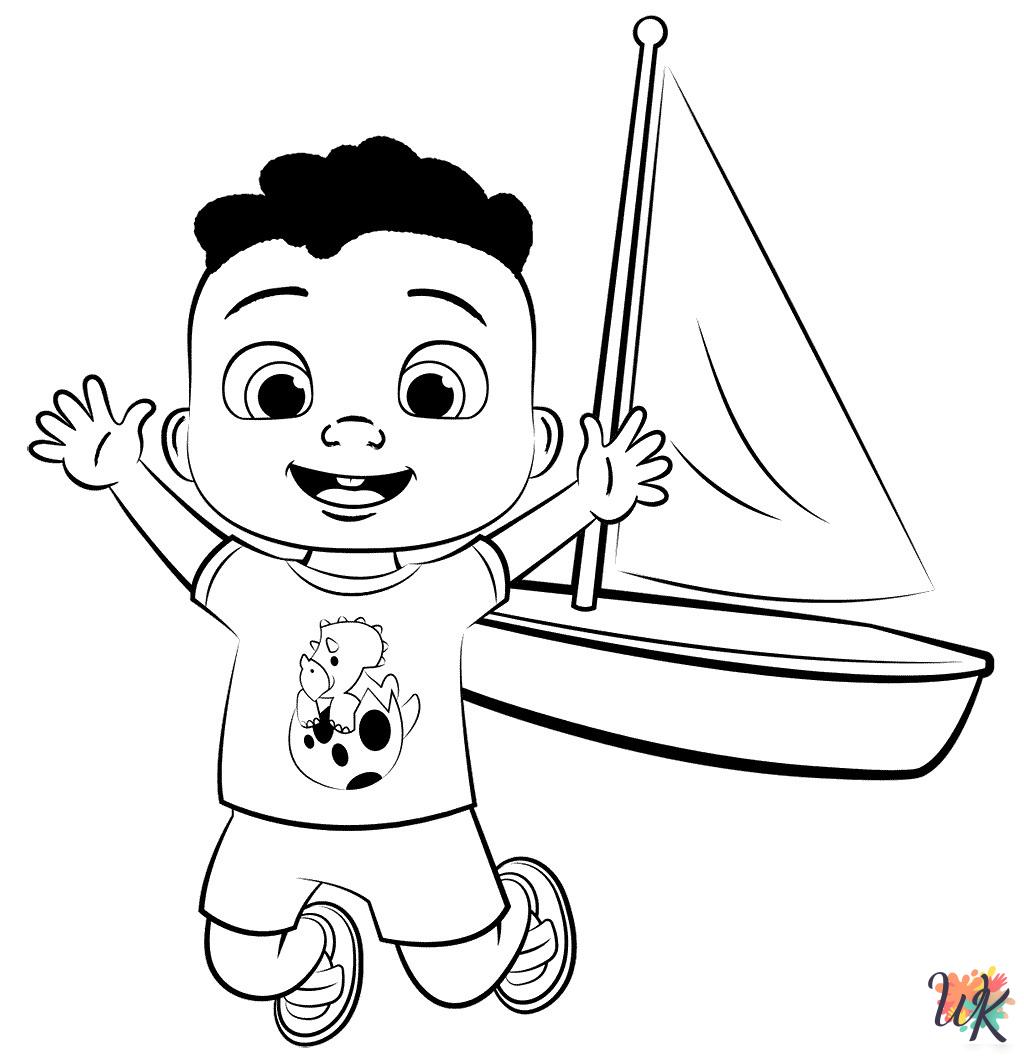 fun Cocomelon coloring pages 3