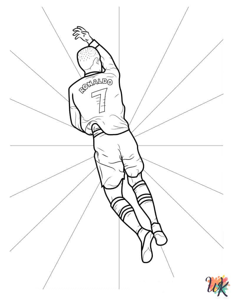 free printable Cristiano Ronaldo coloring pages