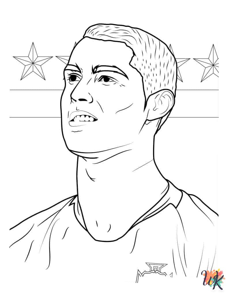 vintage Cristiano Ronaldo coloring pages