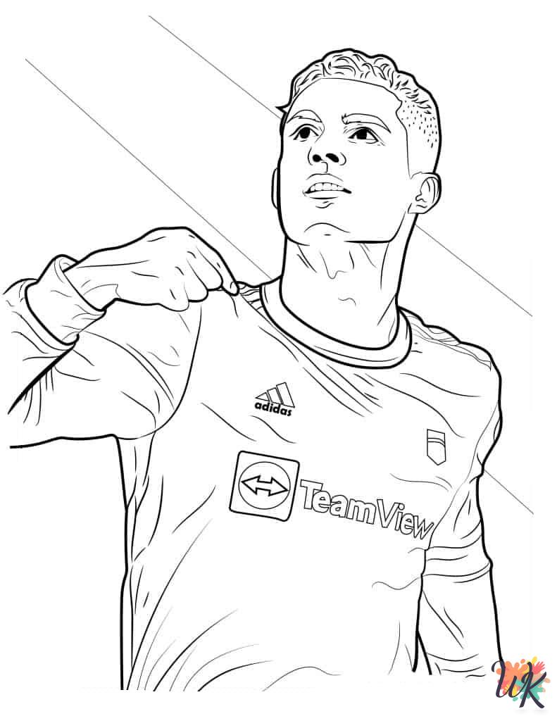 printable Cristiano Ronaldo coloring pages for adults