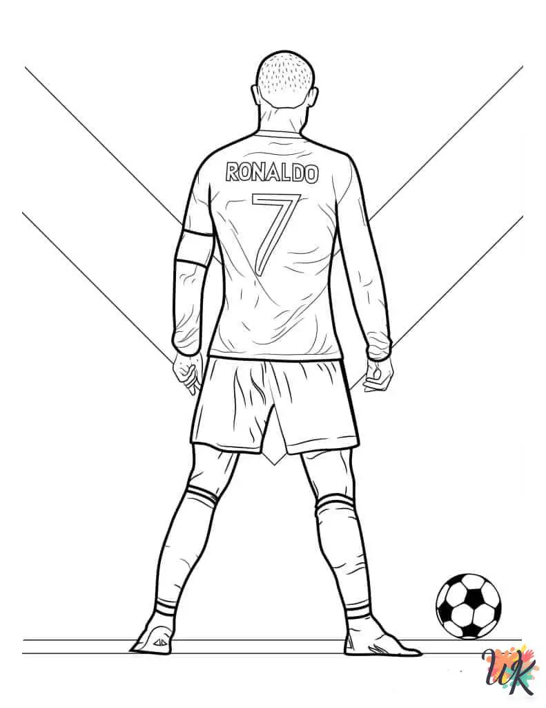 Cristiano Ronaldo Coloring Pages For Kids ColoringPagesWK