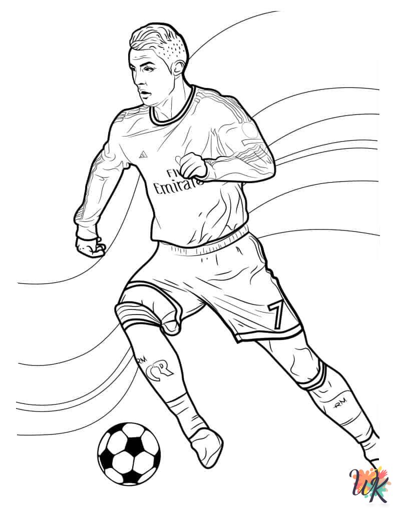 detailed Cristiano Ronaldo coloring pages for adults