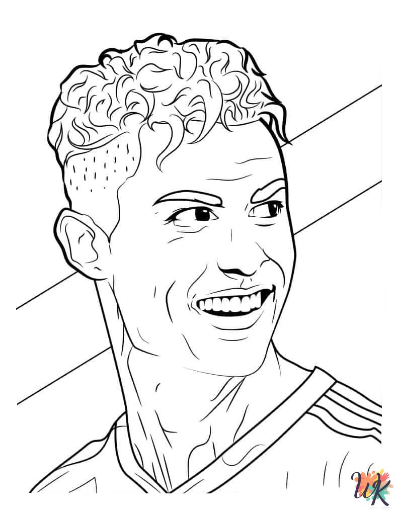 detailed Cristiano Ronaldo coloring pages