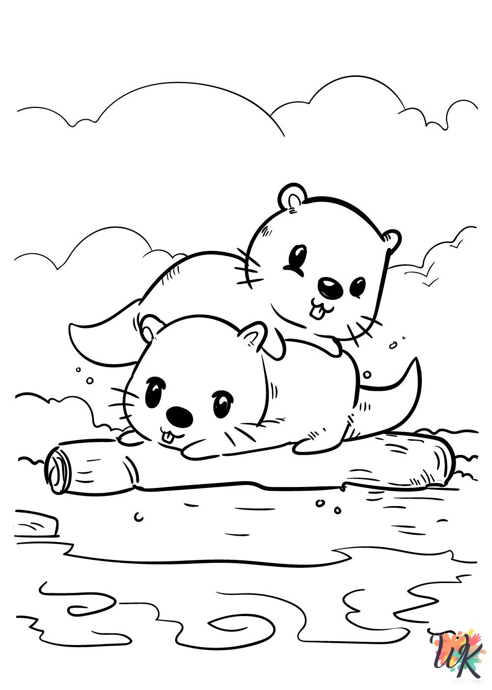 Cute Animals ornaments coloring pages