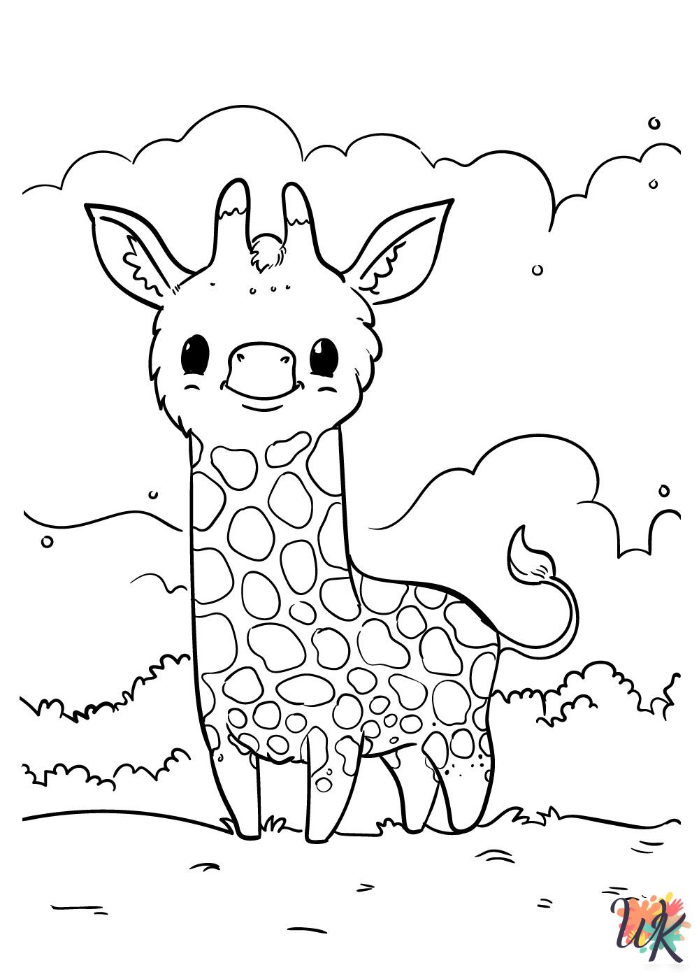 free full size printable Cute Animals coloring pages for adults pdf