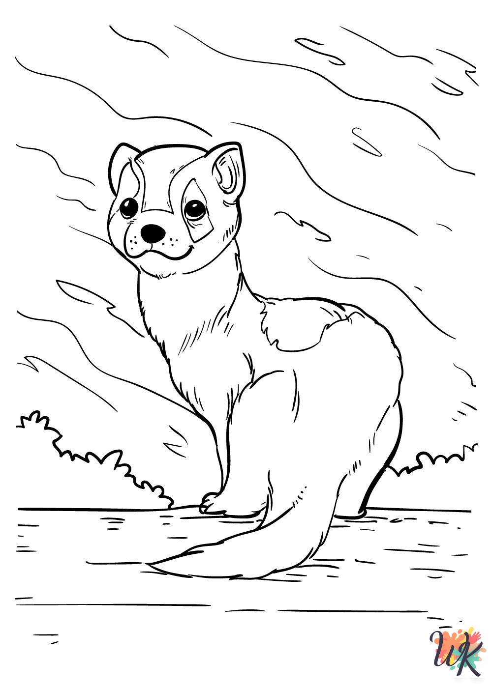 free Cute Animals coloring pages for adults