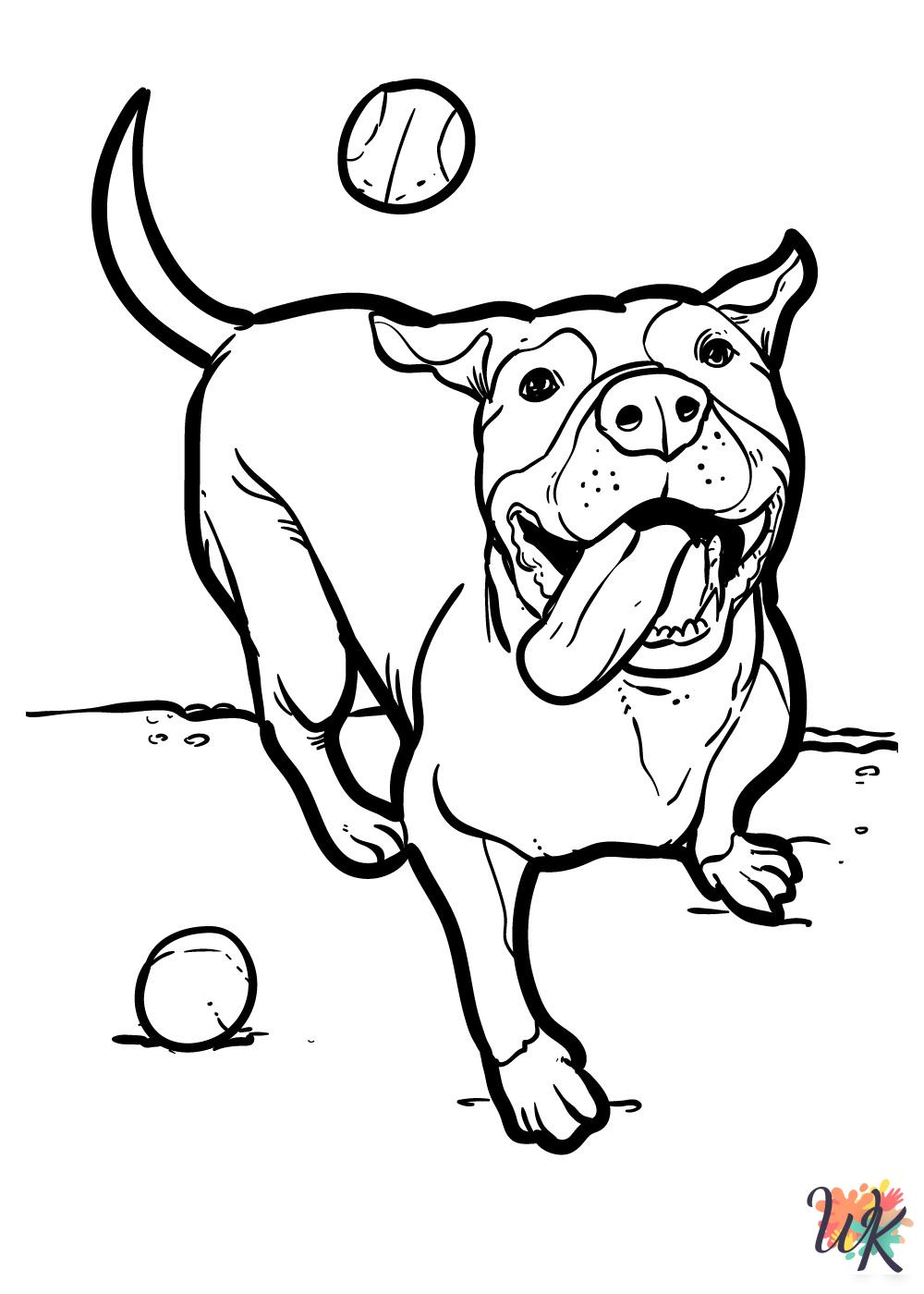 Dogs coloring book pages