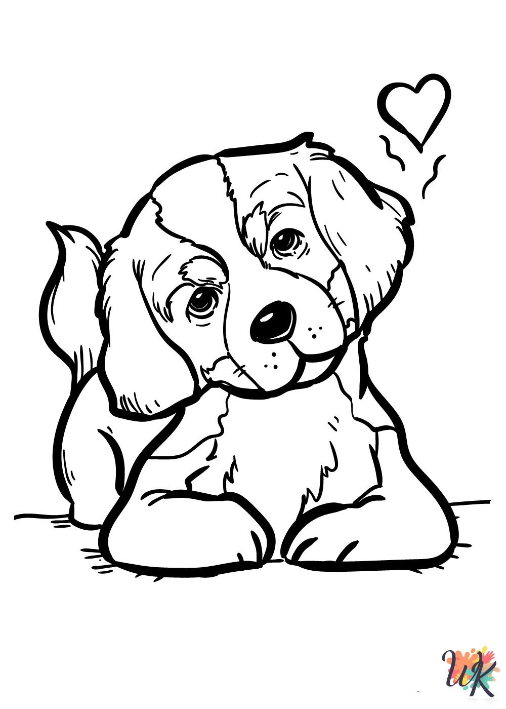 Dogs coloring pages easy