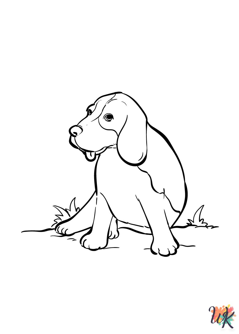free Dogs tree coloring pages