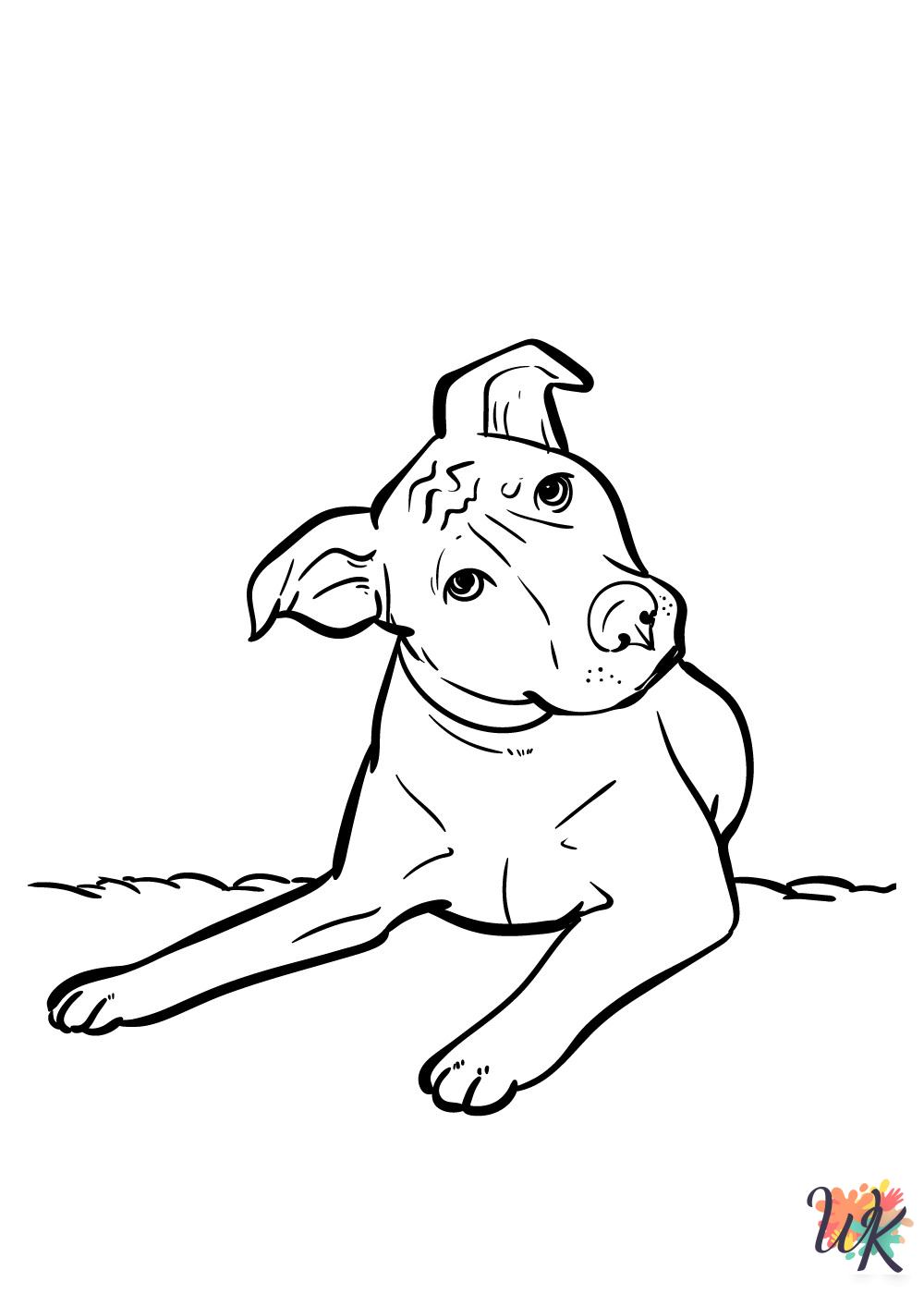 kawaii cute Dogs coloring pages