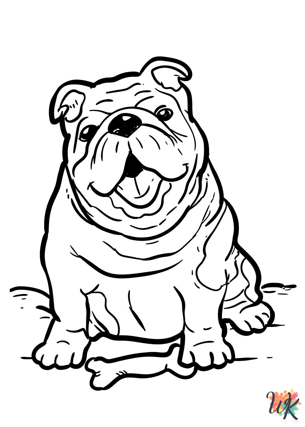 detailed Dogs coloring pages for adults