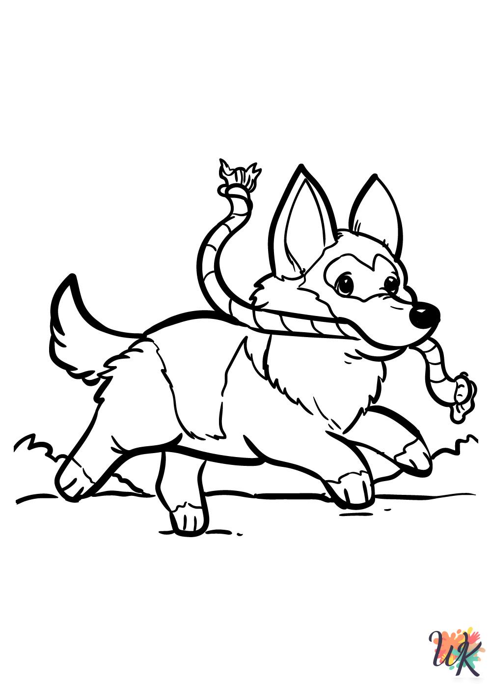 Dogs decorations coloring pages