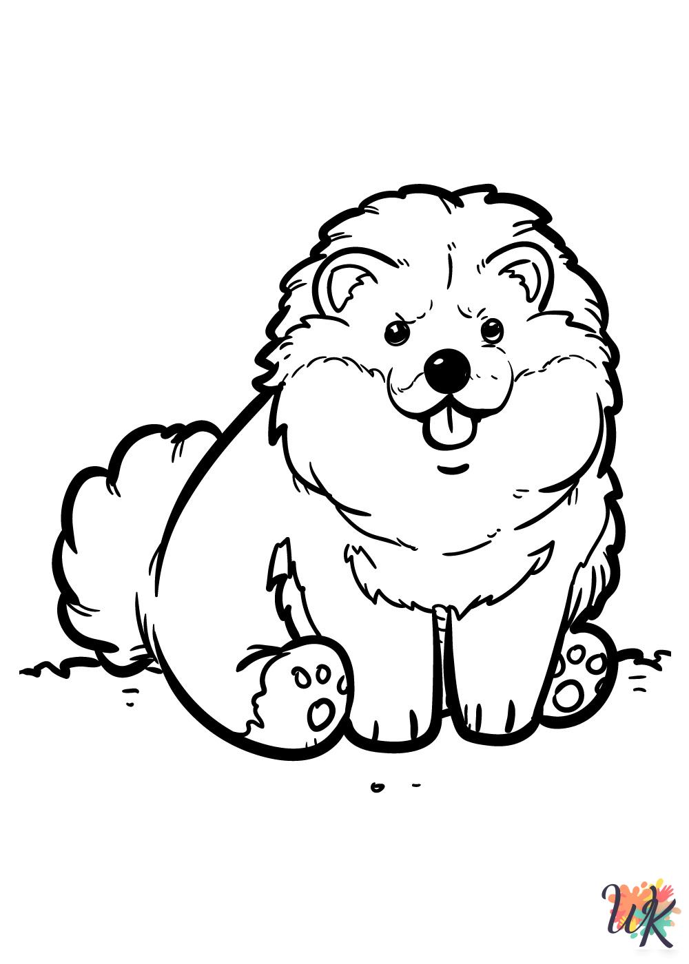 detailed Dogs coloring pages