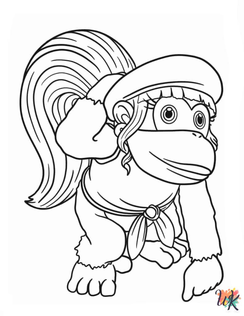 free Donkey Kong printable coloring pages