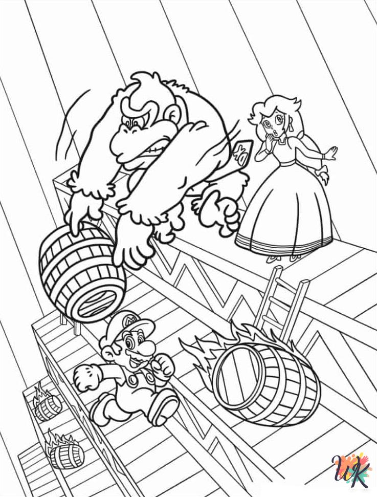 Donkey Kong coloring pages for kids