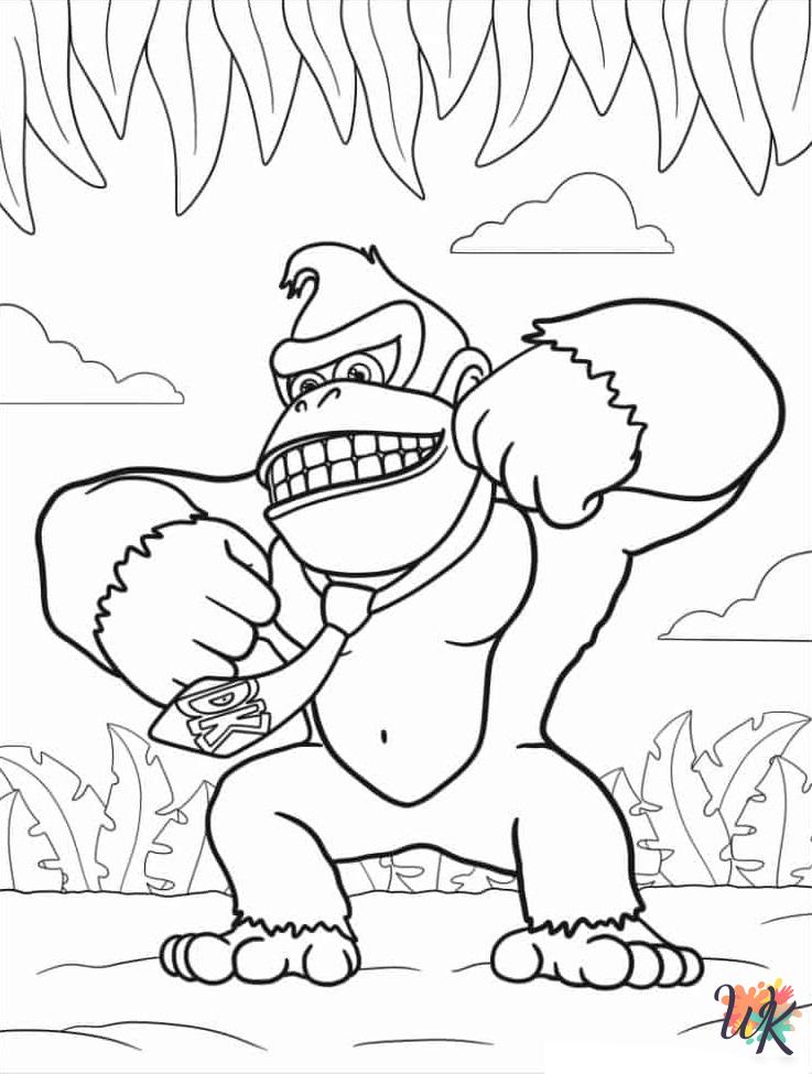free Donkey Kong coloring pages for kids