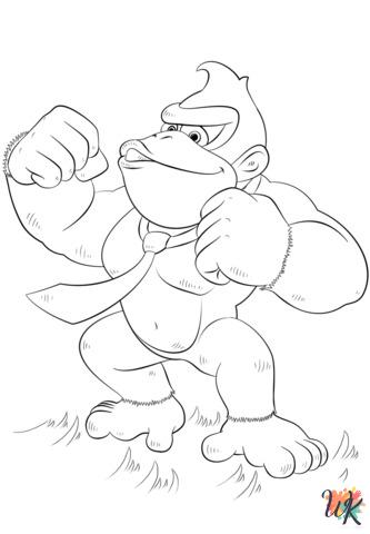 free Donkey Kong coloring pages for adults