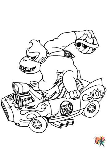 Donkey Kong coloring pages for preschoolers