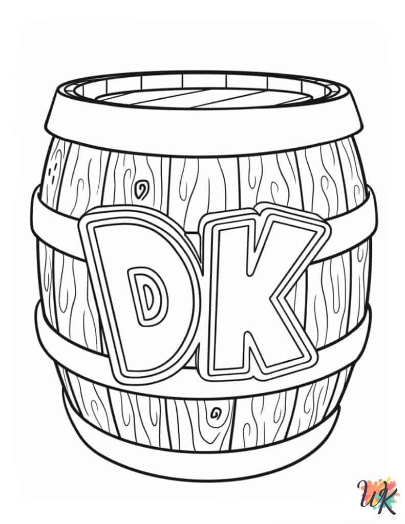 adult Donkey Kong coloring pages