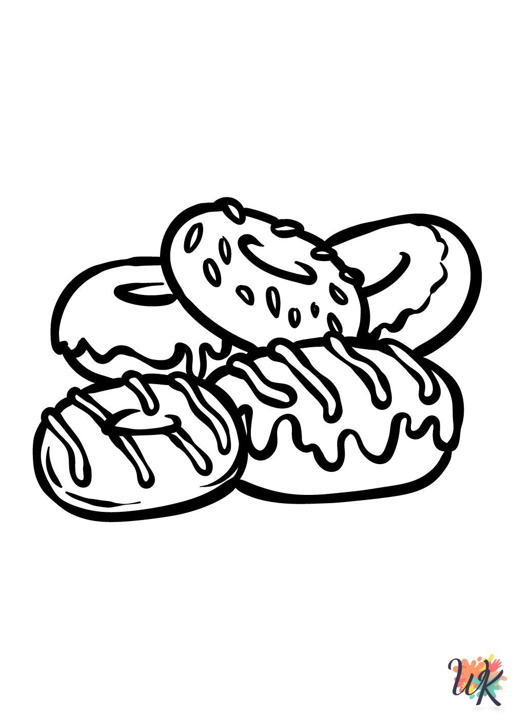 adult Donut coloring pages