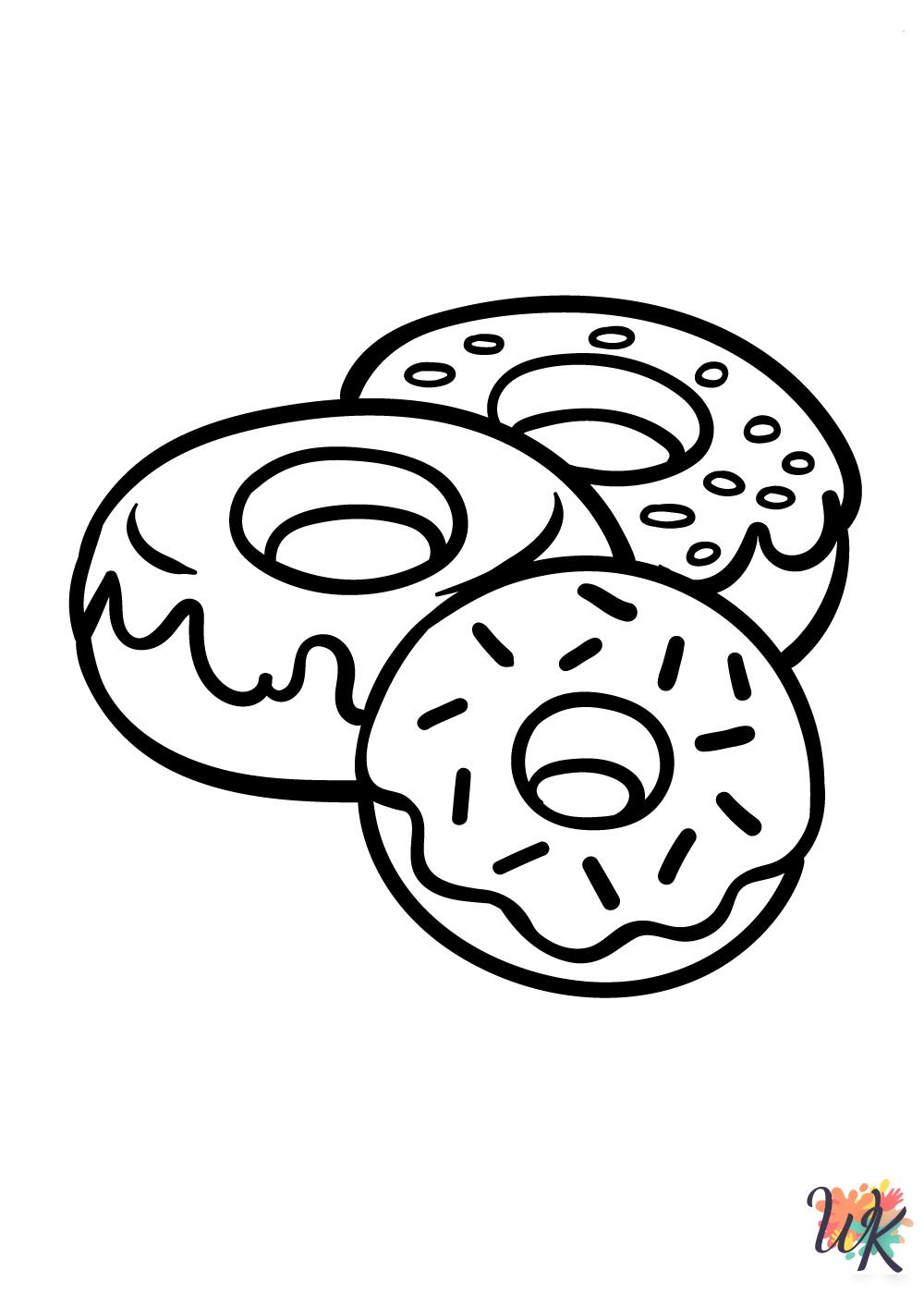 coloring pages for kids Donut