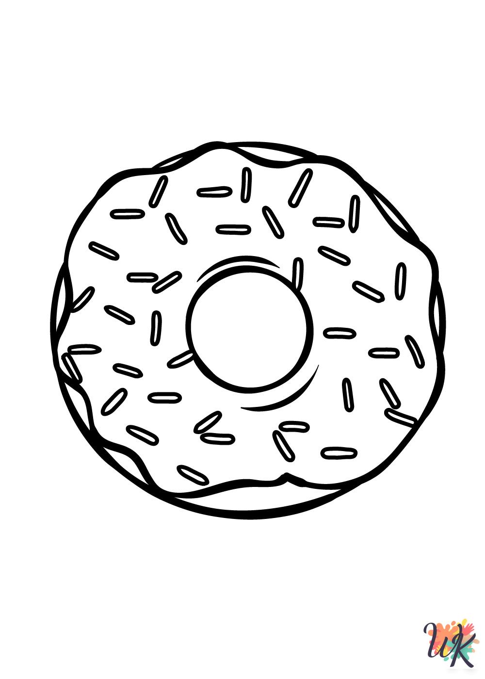 printable Donut coloring pages