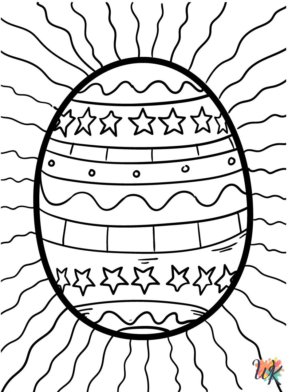 Easter Eggs coloring pages for adults pdf