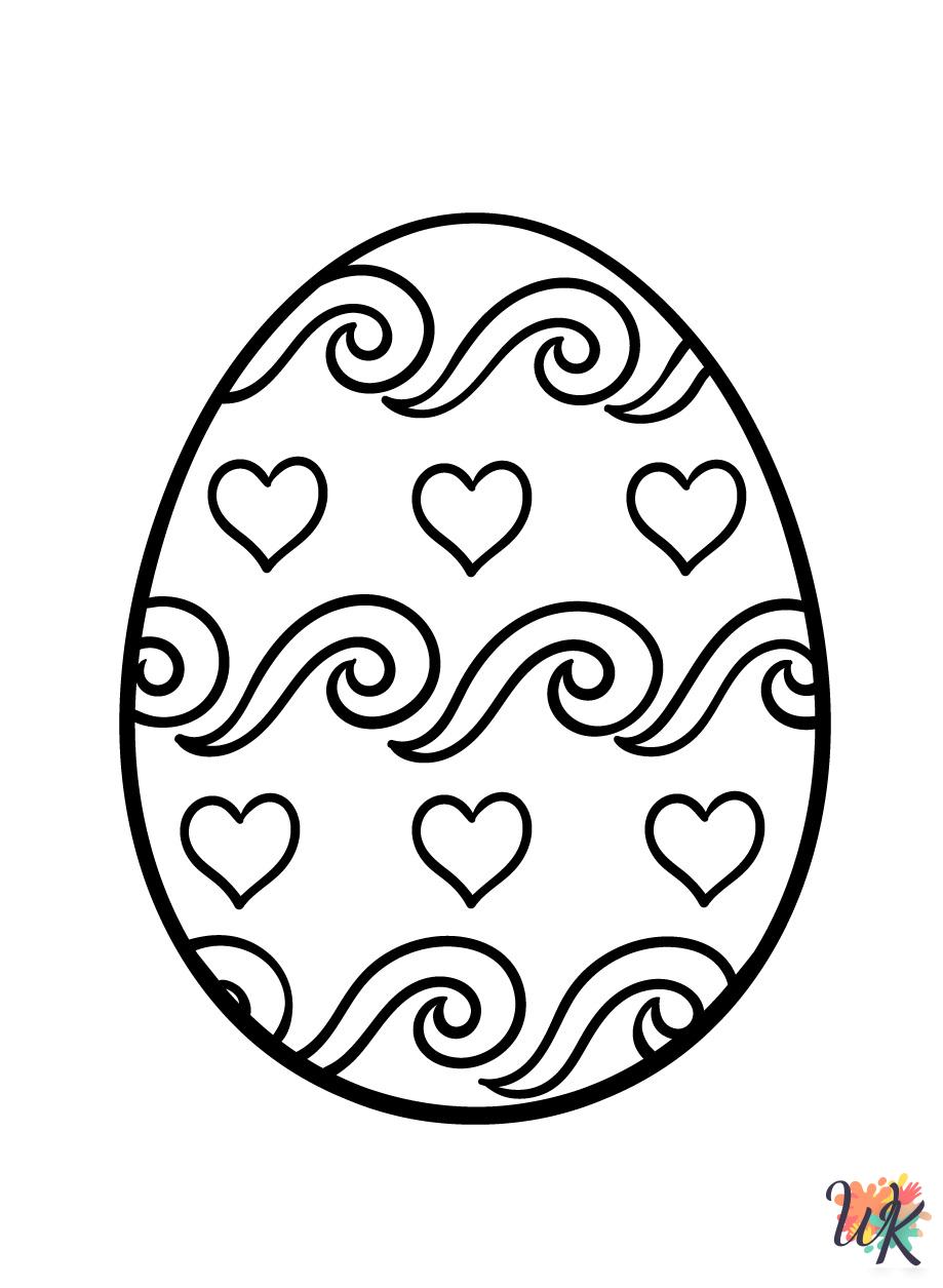 Easter Eggs coloring pages easy