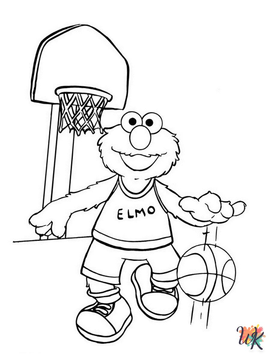 Elmo coloring book pages