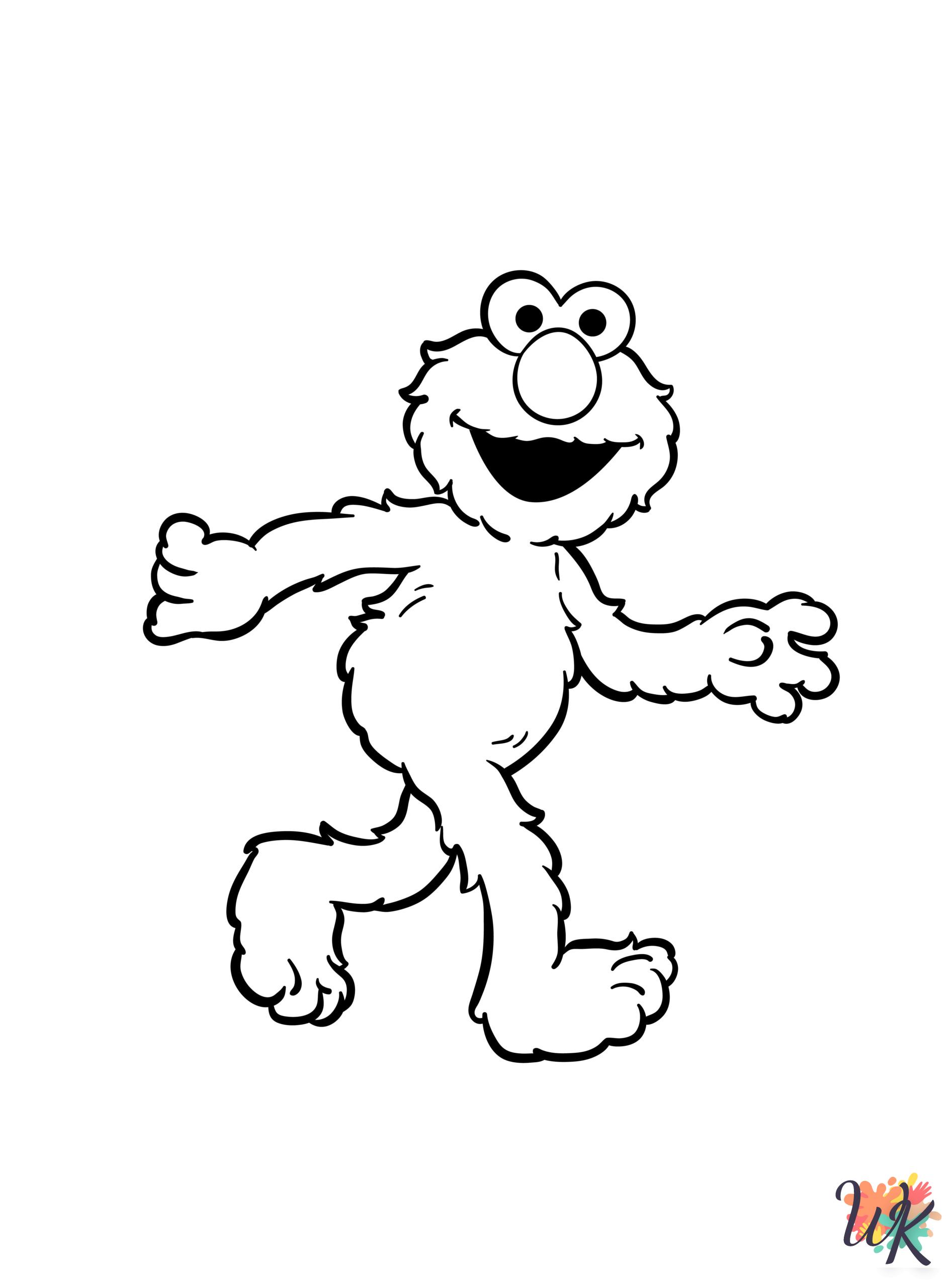 easy Elmo coloring pages 2