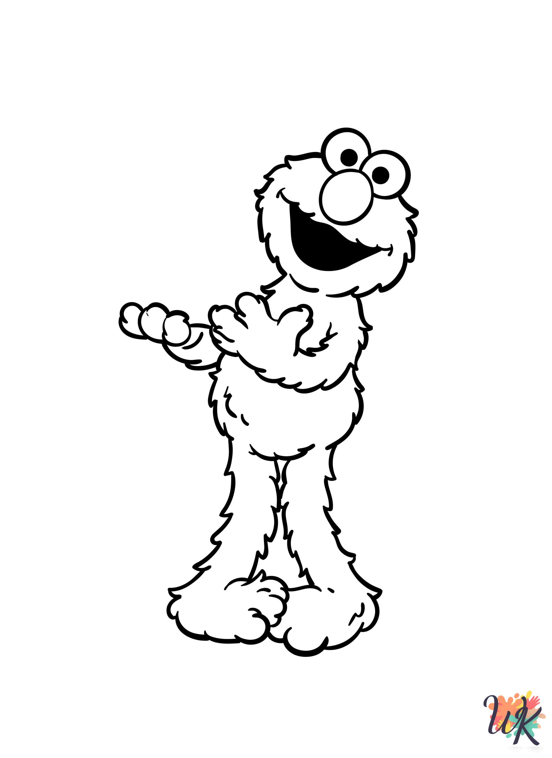 free full size printable Elmo coloring pages for adults pdf 1