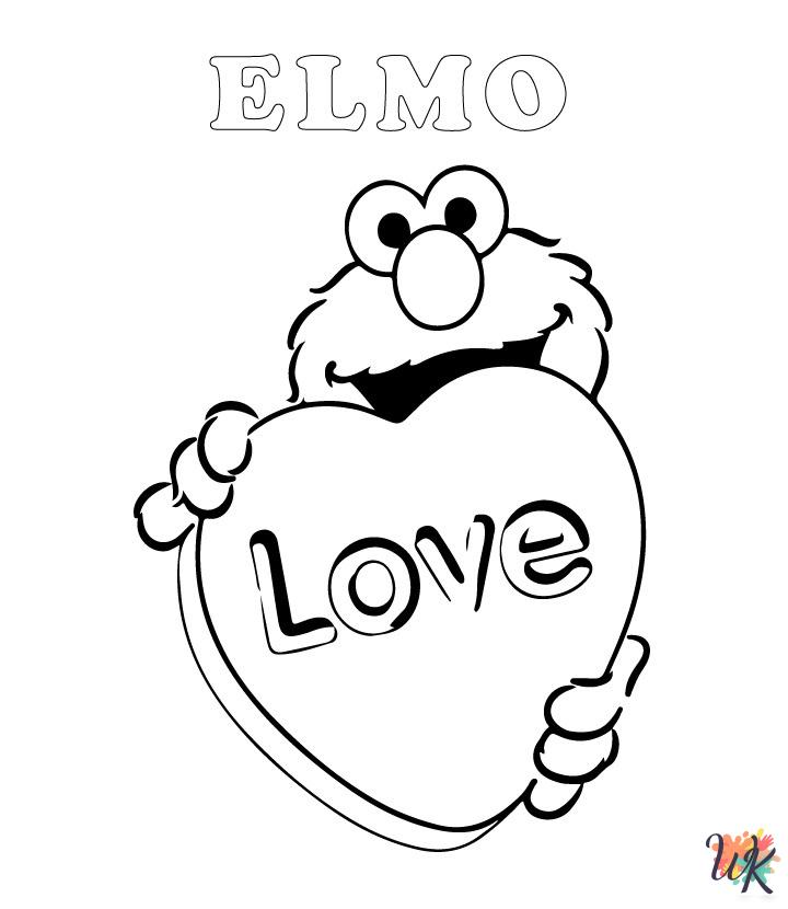 old-fashioned Elmo coloring pages