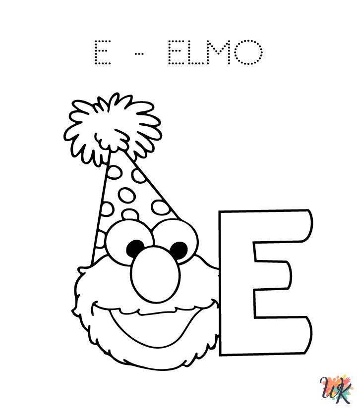 free Elmo coloring pages for adults