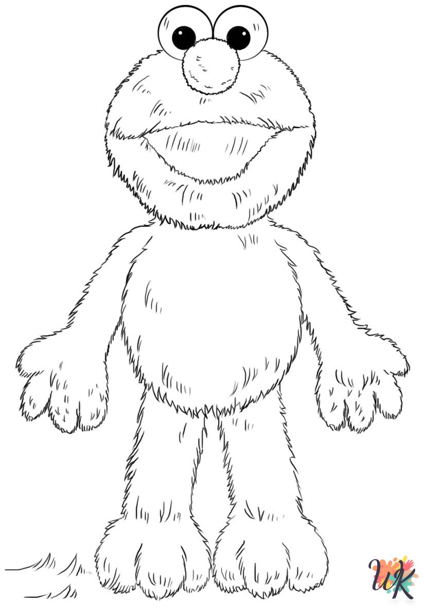 Elmo coloring pages easy