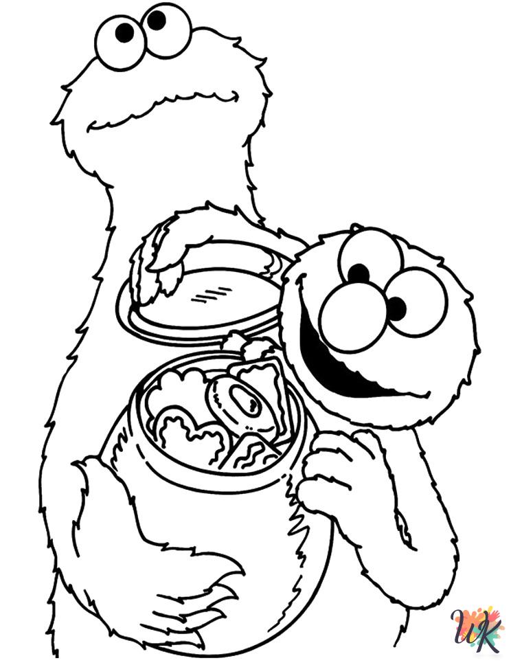 merry Elmo coloring pages 1