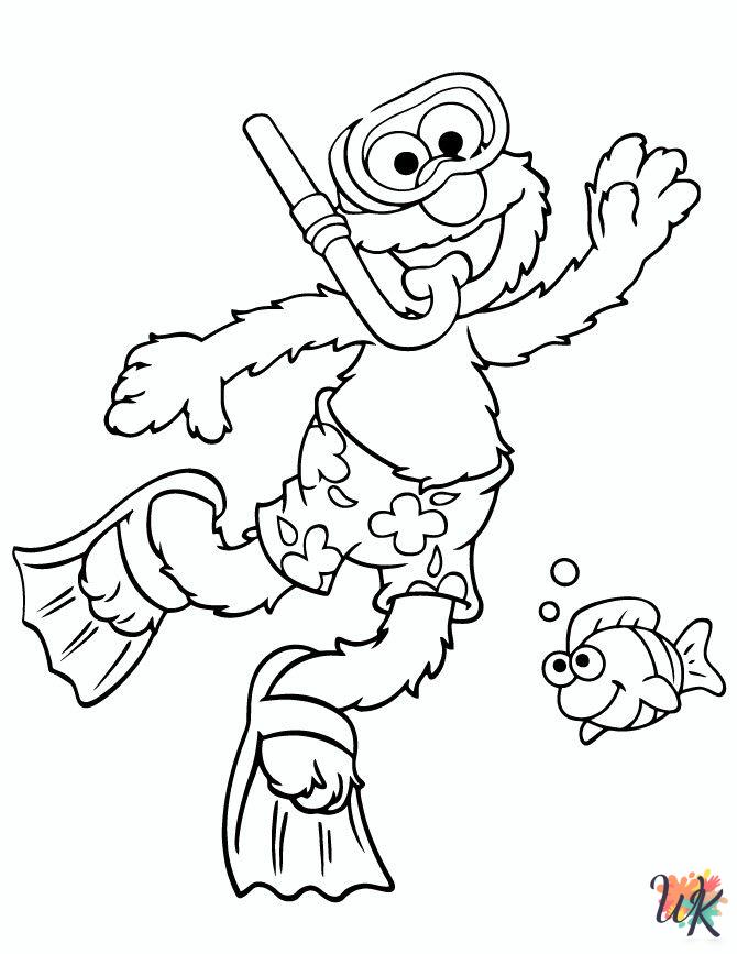easy Elmo coloring pages