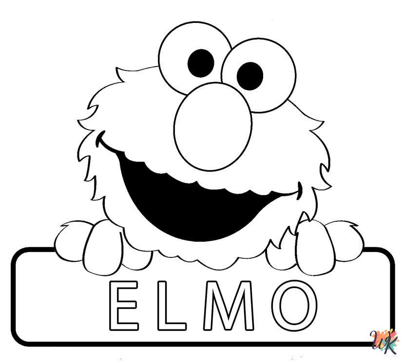 Elmo coloring pages for adults 1