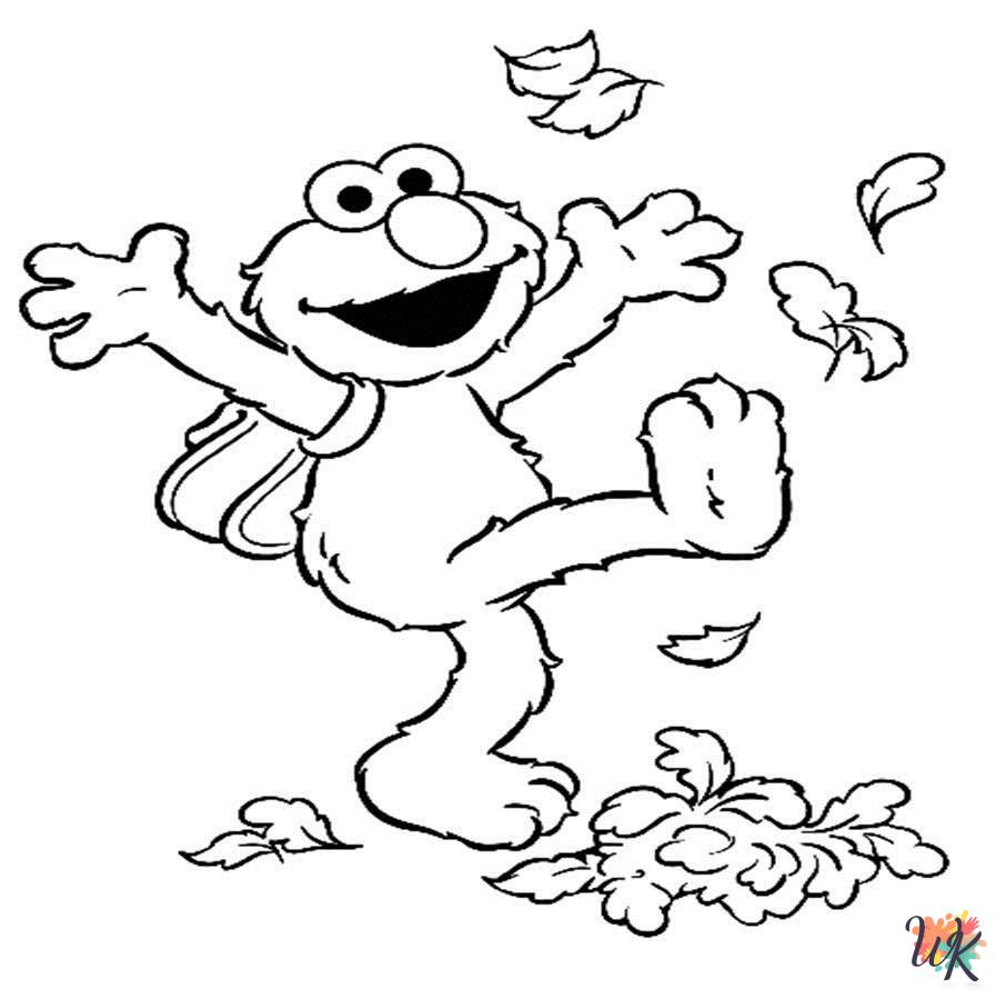 grinch cute Elmo coloring pages