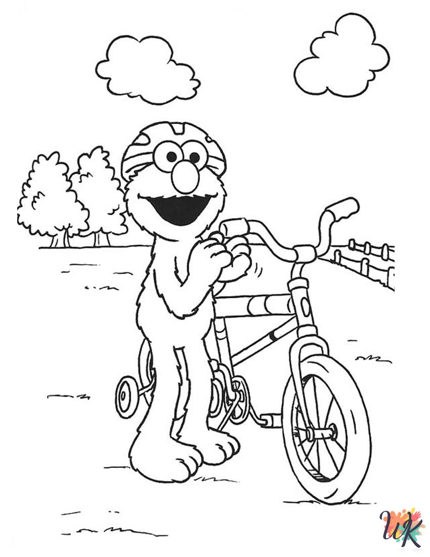 free Elmo tree coloring pages