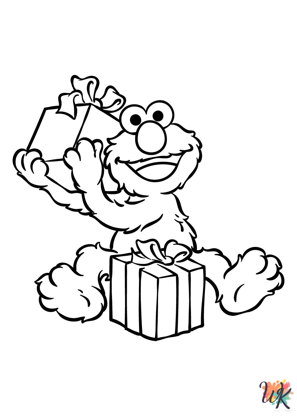 free Elmo coloring pages for adults
