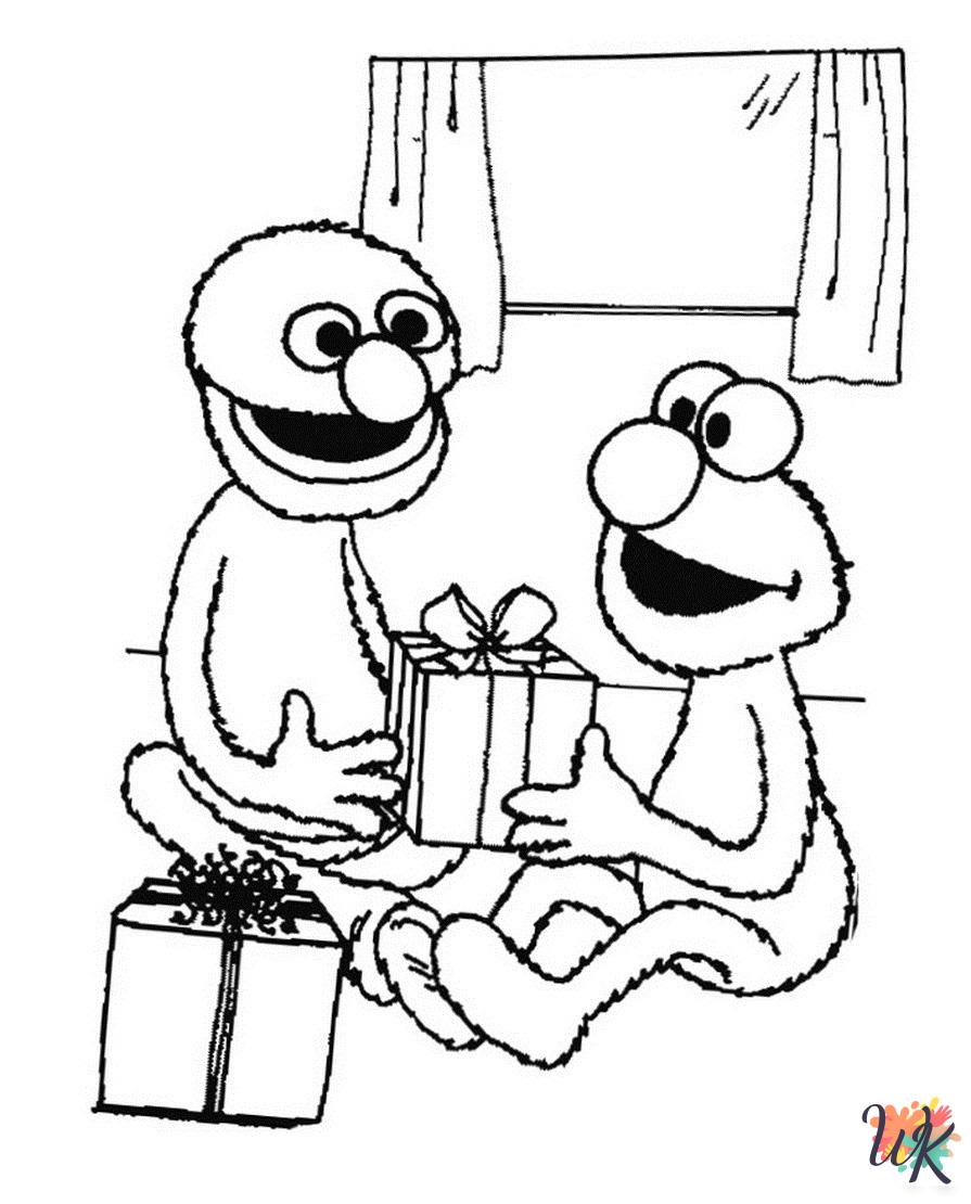 free full size printable Elmo coloring pages for adults pdf 2