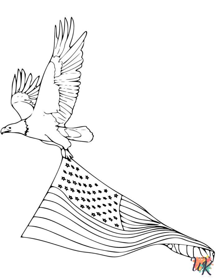 Flag Day coloring pages easy
