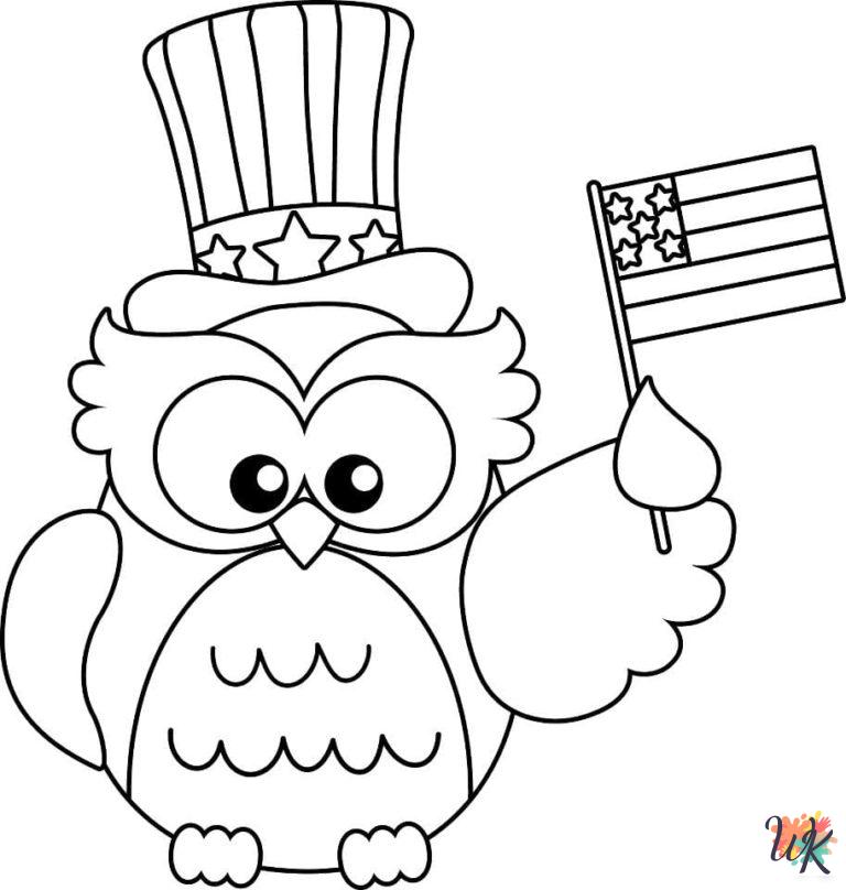 easy cute Flag Day coloring pages