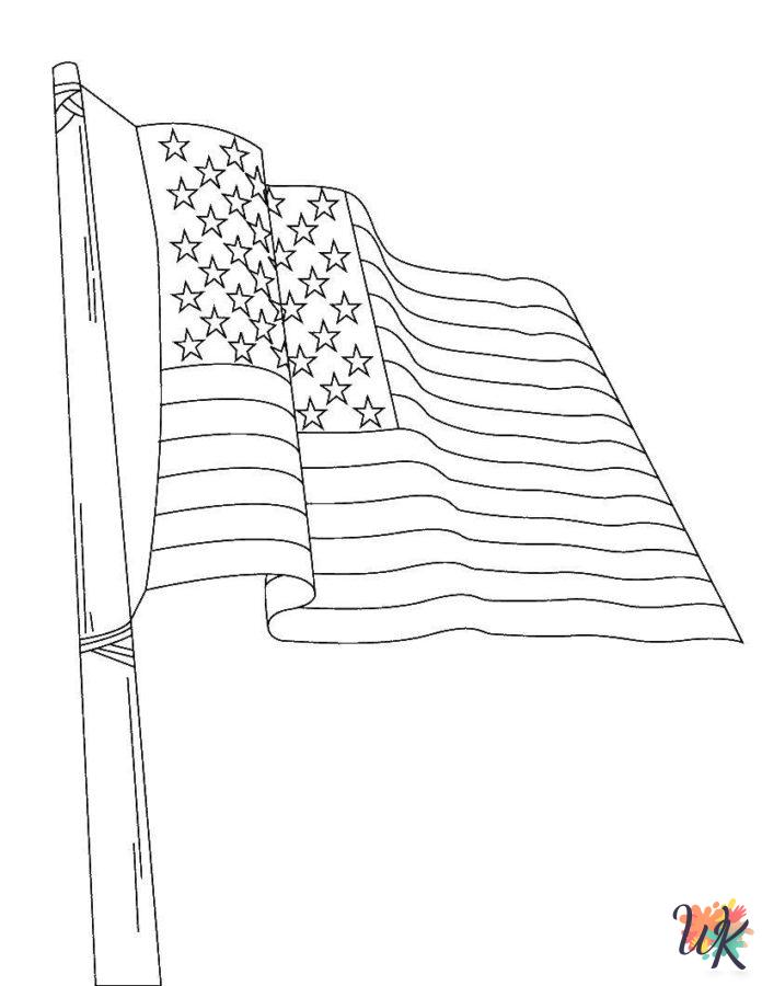 printable Flag Day coloring pages for adults