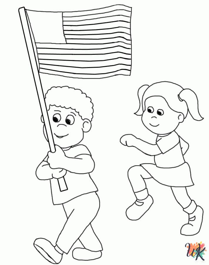 free printable Flag Day coloring pages for adults
