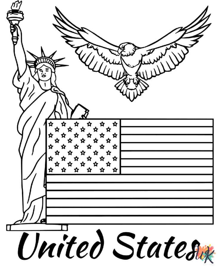coloring pages for kids Flag Day